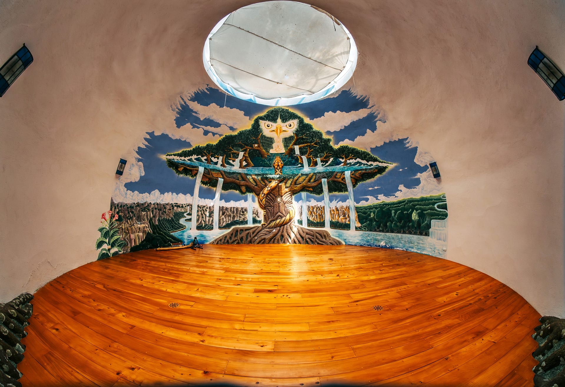 Arched hallway — main house interior